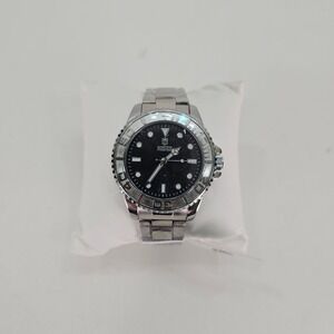 Streetwear Montres‎ Prestige Watch Mens OS Silver Black Diver Style MPW-0267